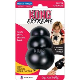 KONG Extreme KONG Dog Toy (Option: Black - Medium - Dogs 15-35 lbs (3.5" Tall x 1" Diameter))