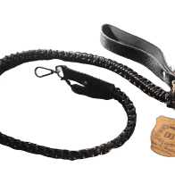 Handmade Braided Dog Leashes (Color: Black & Ivory)